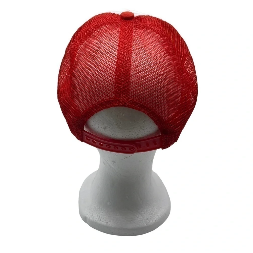 Budweiser Mens Truckers Hat Baseball Cap Mesh Red White Logo Snapback Mesh